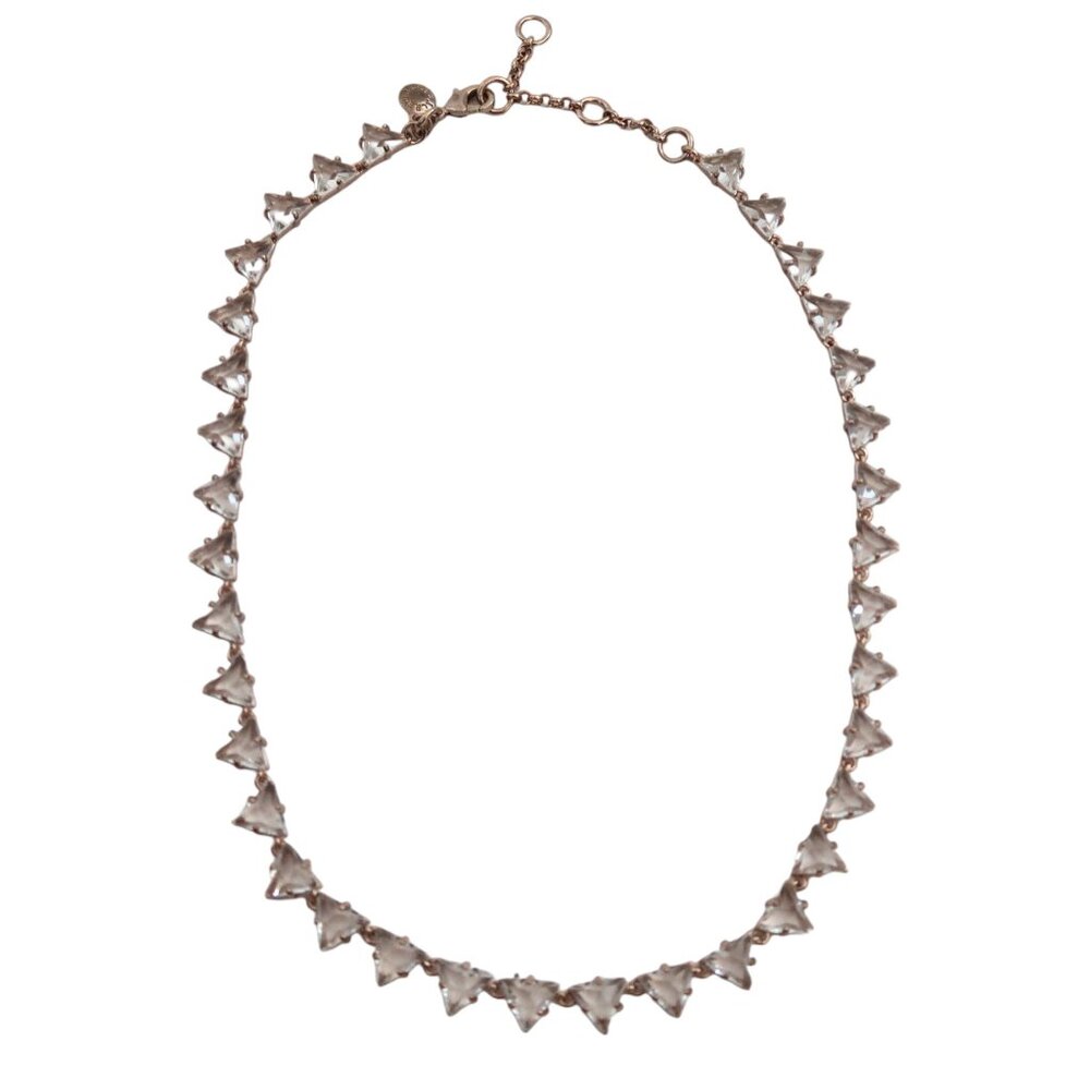 J CREW Triangle crystals collar necklace